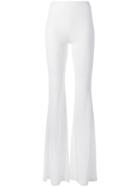 Plein Sud - Super Flared Trousers - Women - Viscose - 40, Women's, White, Viscose