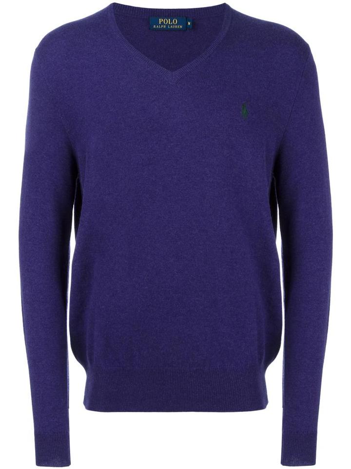 Polo Ralph Lauren V-neck Jumper, Men's, Size: Xl, Pink/purple, Merino