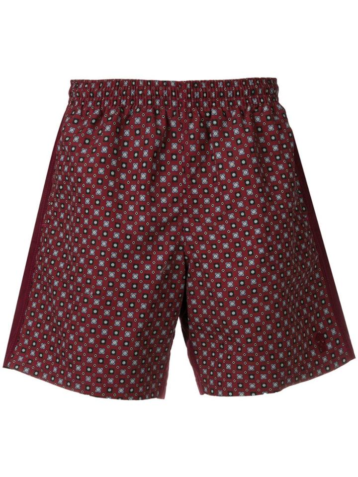 Alexander Mcqueen Printed Swimming Shorts - Red