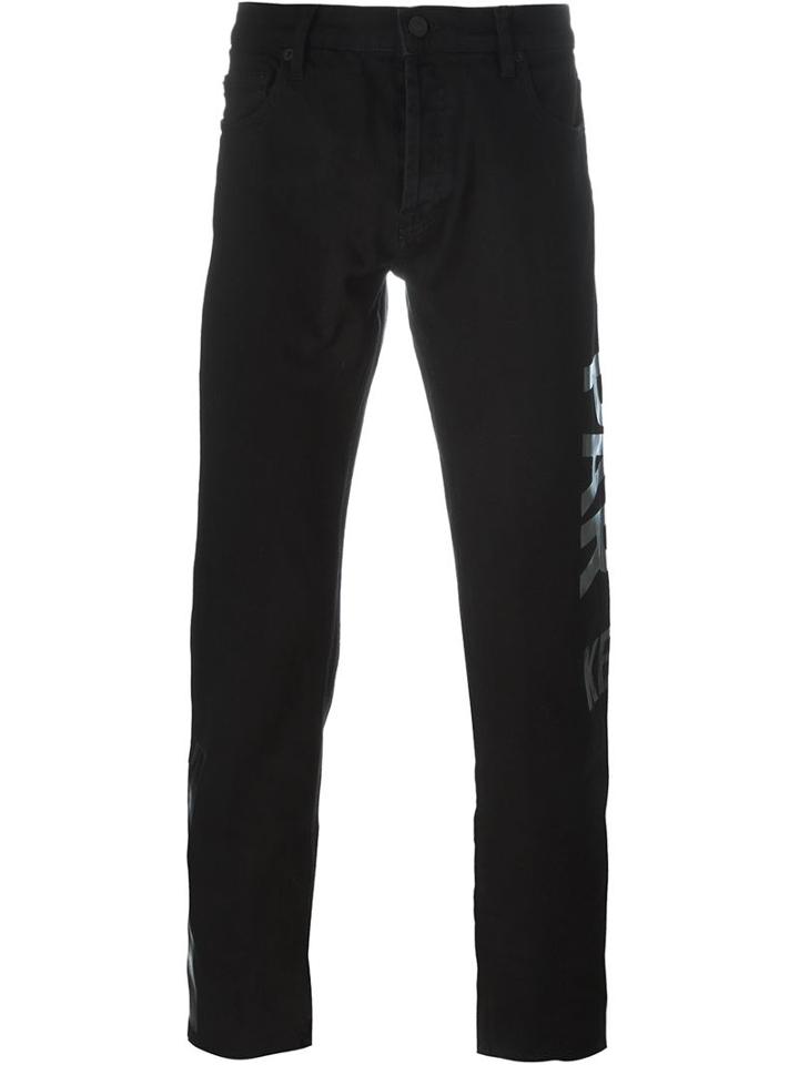 Kenzo Straight Leg Jeans, Men's, Size: 32, Black, Cotton/spandex/elastane