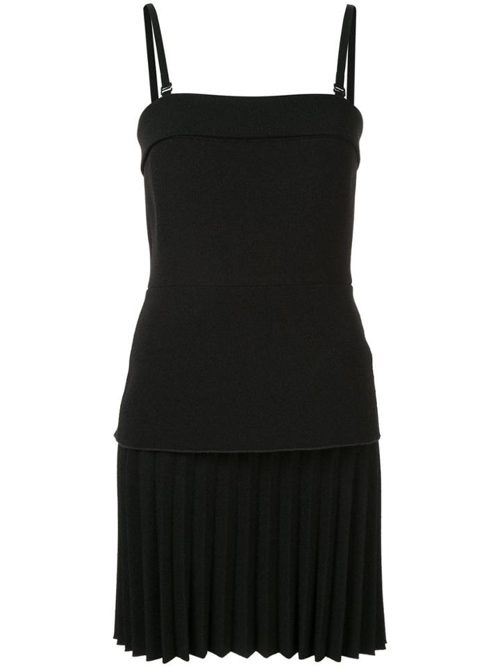 Dion Lee Pleated Hem Mini Dress - Black