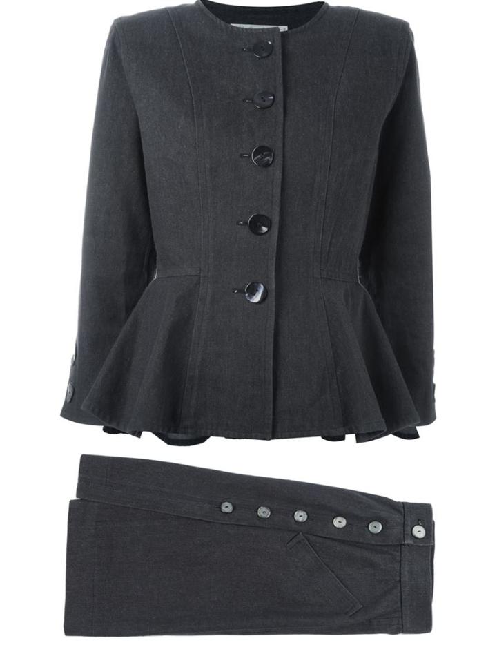 Yves Saint Laurent Vintage Denim Skirt Suit