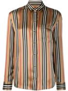 Burberry Icon Stripe Silk Shirt - Neutrals