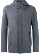 Giorgio Armani Hooded Jacket, Men's, Size: 48, Grey, Polyamide/wool