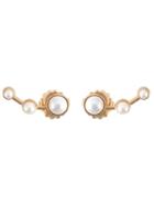 Eshvi Astro Earrings, Women's, Metallic, Pearls/gold Plated Brass
