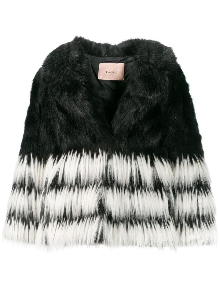 Twin-set Faux Fur Jacket - Black