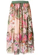 Blugirl Floral Print Skirt - Multicolour