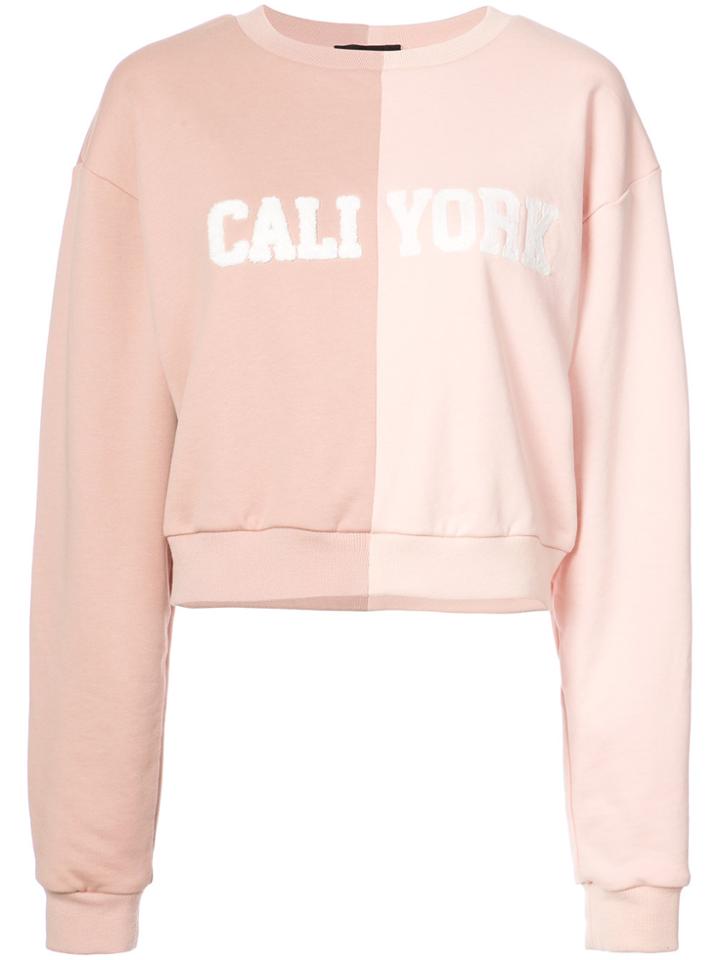 Cynthia Rowley Cali York Split Sweatshirt - Pink & Purple