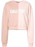 Cynthia Rowley Cali York Split Sweatshirt - Pink & Purple
