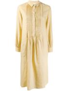 Aspesi Pleated Bib Midi Dress - Yellow