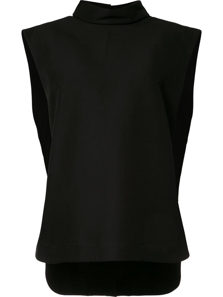 Marni - High Neck Top - Women - Cotton - 42, Black, Cotton