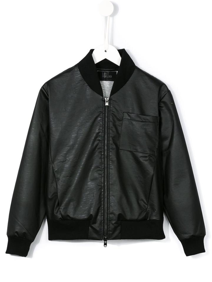 Lost And Found Kids - Classic Bomber Jacket - Kids - Cotton - 4 Yrs, Black
