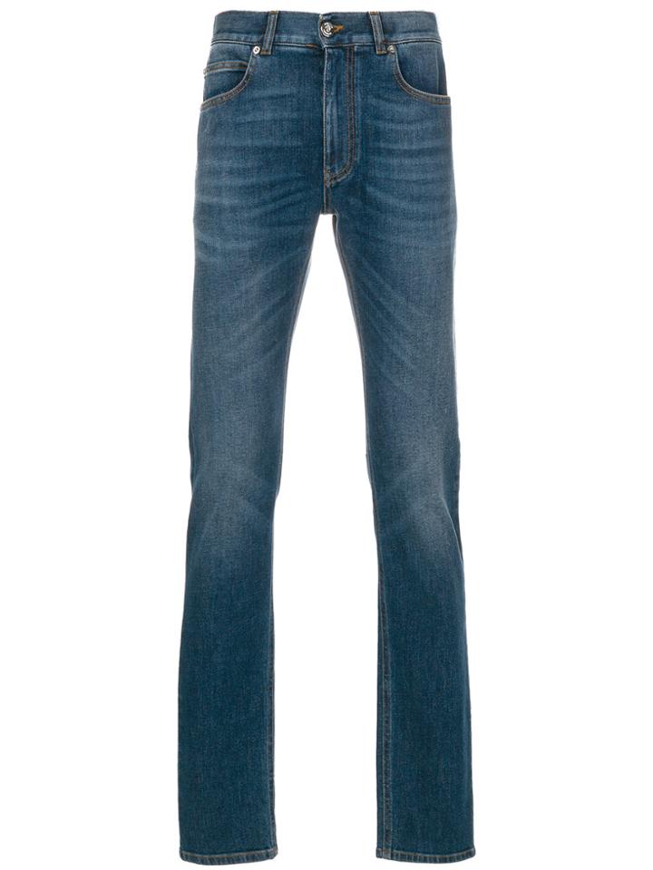 Versace Faded Straight Fit Jeans - Blue