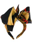 Dolce & Gabbana - Pasta Print Head Band - Women - Silk/iron - One Size, Black, Silk/iron