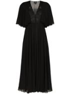 Giambattista Valli Georgette Flared Sleeve Dress - 101 - Black
