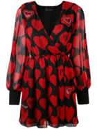 Philipp Plein Heart Print Dress - Black