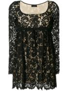 Gucci Vintage Lace Mini Babydoll Dress - Black