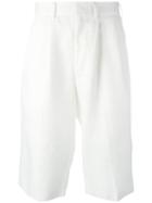 Junya Watanabe Comme Des Garçons Man Bermuda Shorts, Men's, Size: Large, White, Linen/flax