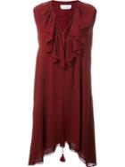 Chloé Flounce Collar Dress, Women's, Size: 38, Red, Viscose