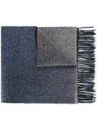 Paul Smith Two-tone Fringed Scarf, Men's, Grey, Cashmere/lambs Wool