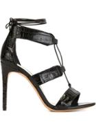 Alexandre Birman Crocodile Effect Sandals