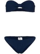 Hunza G Jean Strapless High Leg Bikini - Blue