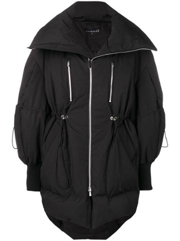 Chen Peng Zipped Padded Coat - Black