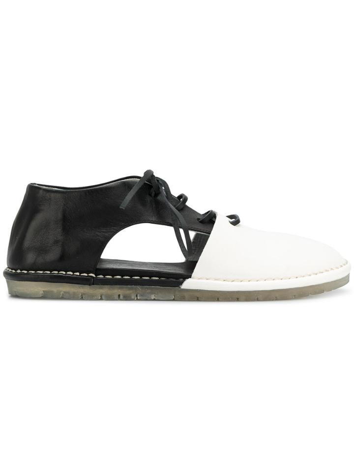 Marsèll Cut Out Bicolour Brogues - Black