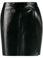 Htc Los Angeles Glossy-effect Mini Skirt - Black