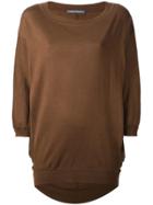 Alberta Ferretti Loose Fit Knit Jumper - Brown