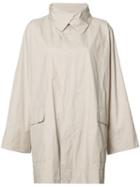 Issey Miyake - Classic Short Raincoat - Women - Polyester - 2, Nude/neutrals, Polyester
