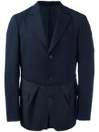 Wooster + Lardini Colour Block Blazer, Men's, Size: 52, Blue, Wool/viscose/cotton