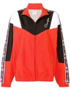 Champion Logo Stripe Shell Jacket - Red