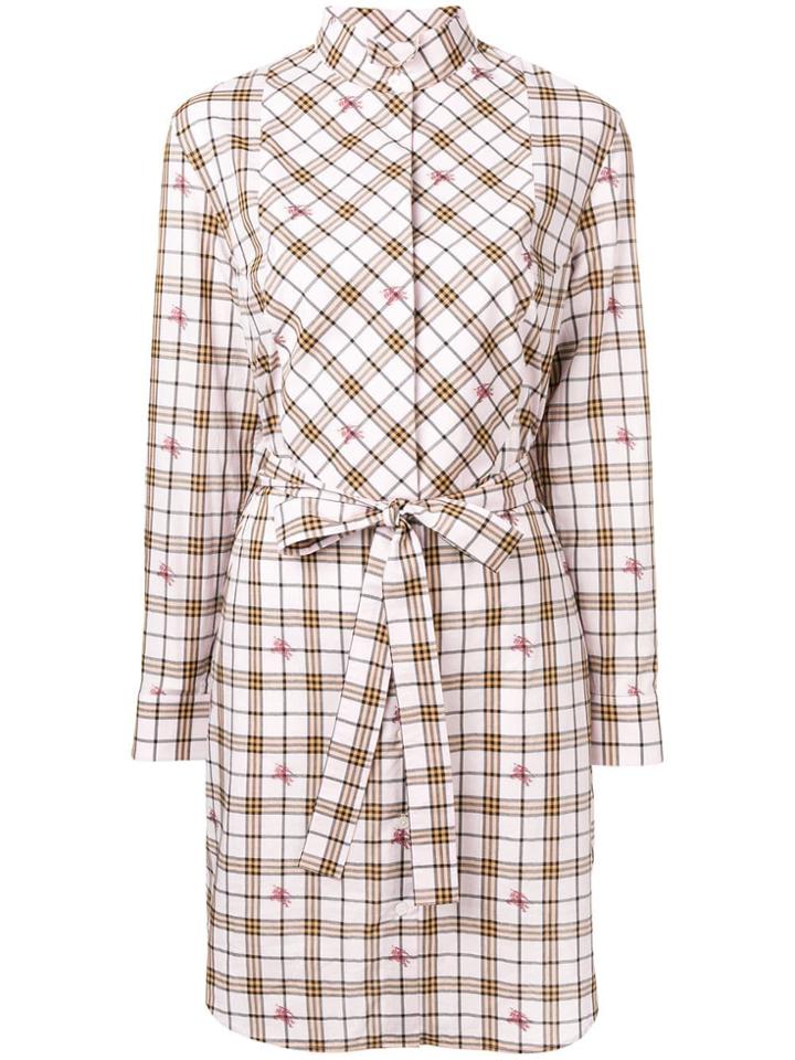 Burberry Equestrian Knight Check Shirt Dress - Pink