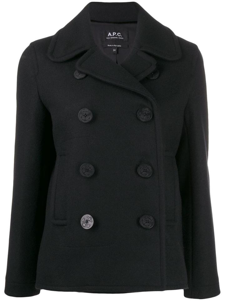 A.p.c. Double-breasted Slim-fit Jacket - Black