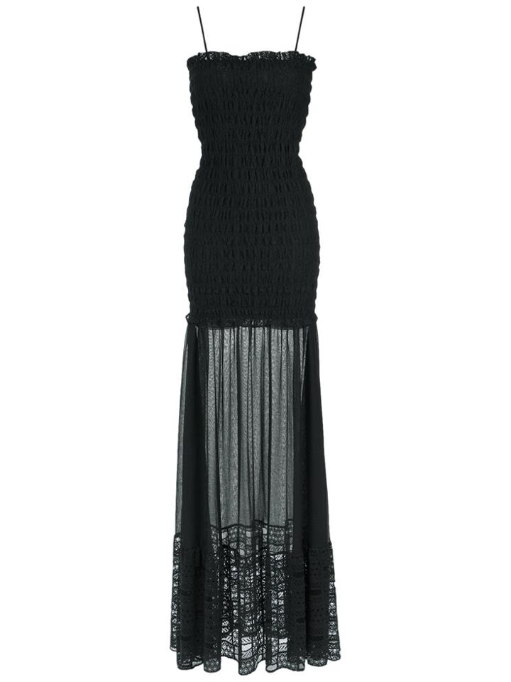 Giuliana Romanno Sheer Maxi Dress - Black
