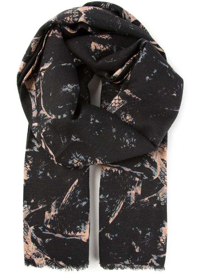 Marcelo Burlon County Of Milan Snake Print Scarf - Black