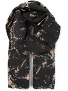 Marcelo Burlon County Of Milan Snake Print Scarf - Black