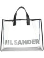 Jil Sander Medium Logo Pvc Shopper Tote - Black