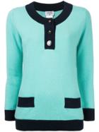Chanel Vintage Front Placket Sweater - Green