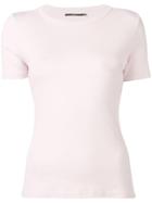 J Brand Fitted Round Neck T-shirt - Pink