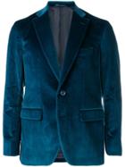 Larusmiani Classic Velvet Blazer - Blue