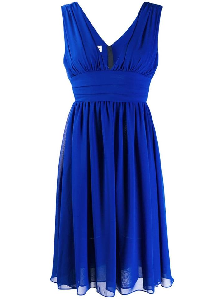 Blanca Ruched Detail Dress - Blue