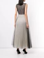Giambattista Valli Mesh-layer A-line Dress - Black