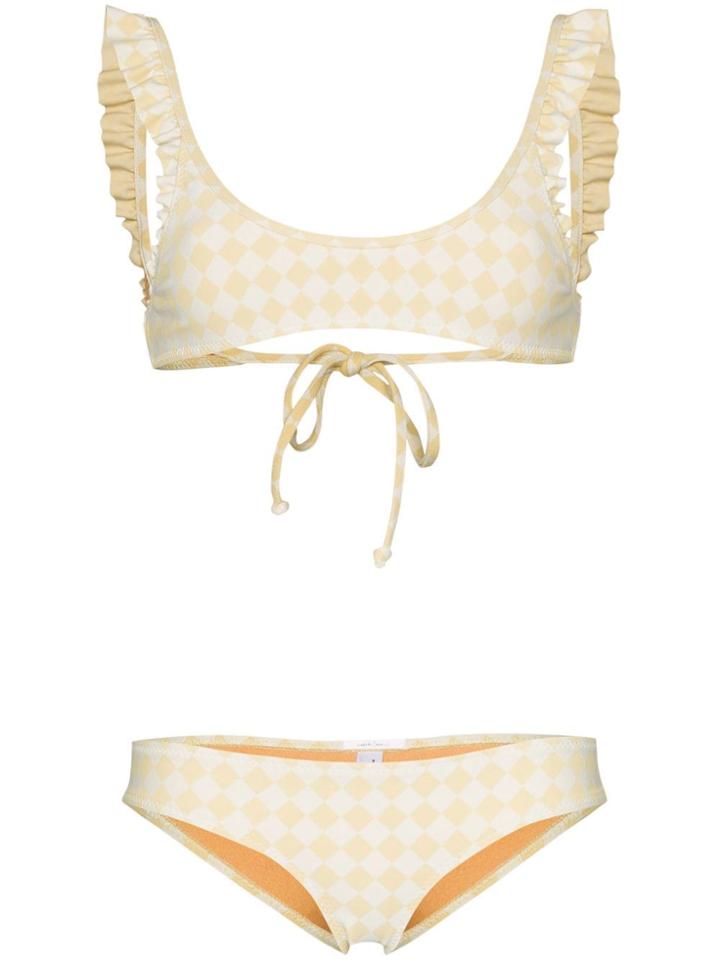 Made By Dawn Petal Scoop Neck Bikini Set - Yellow