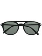 Brioni Monochrome Aviator Sunglasses - Black