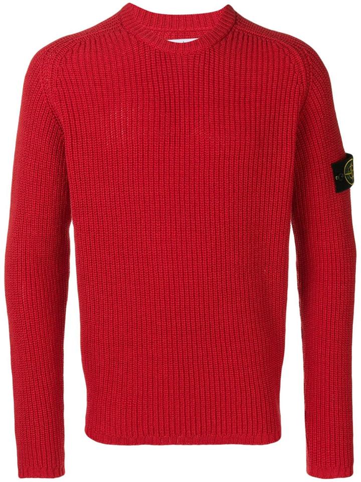 Stone Island Compass Badge Sweatshirt - Red
