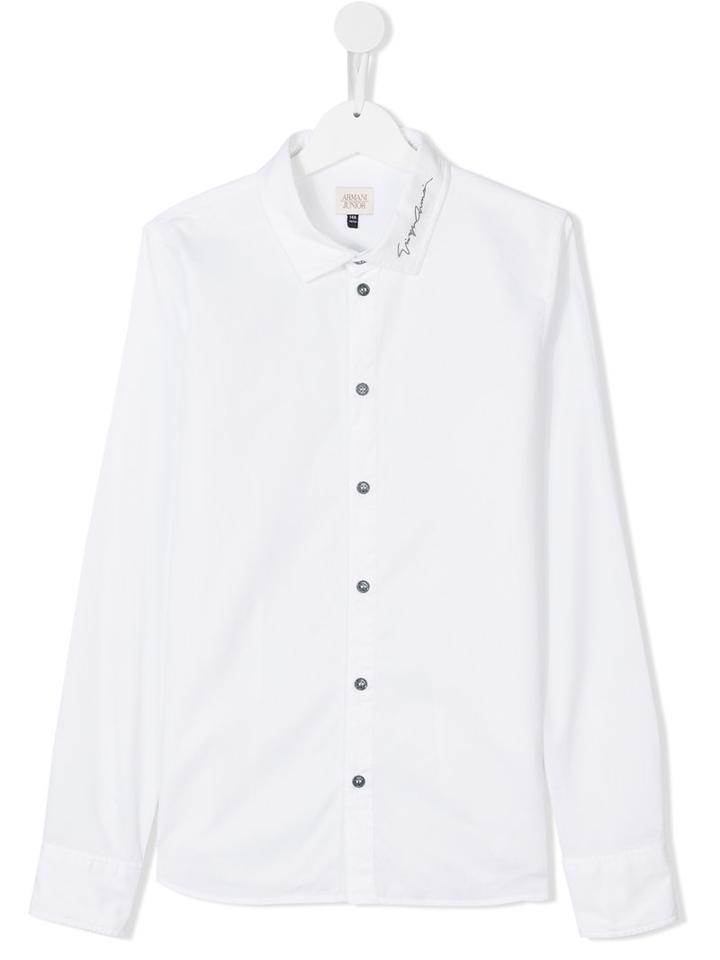 Armani Junior Classic Shirt, Boy's, Size: 13 Yrs, White