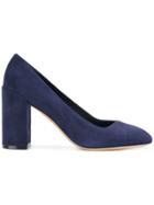 Salvatore Ferragamo Block Heel Pumps - Blue