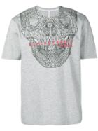 Blackbarrett Skull Wire Print T-shirt - Grey